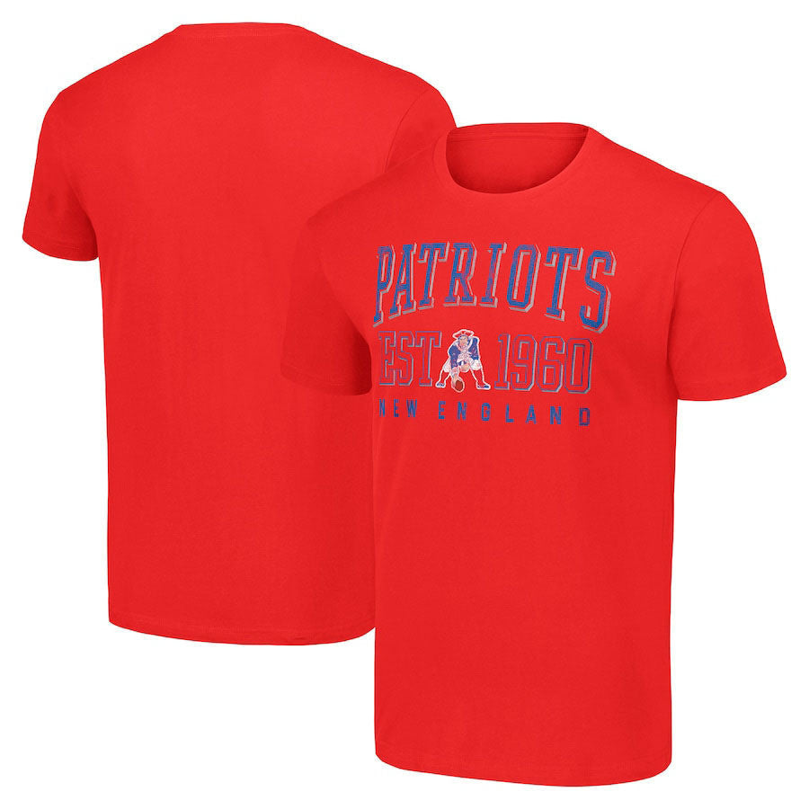 New England Patriots Distressed Logo Established T-Shirt - Black