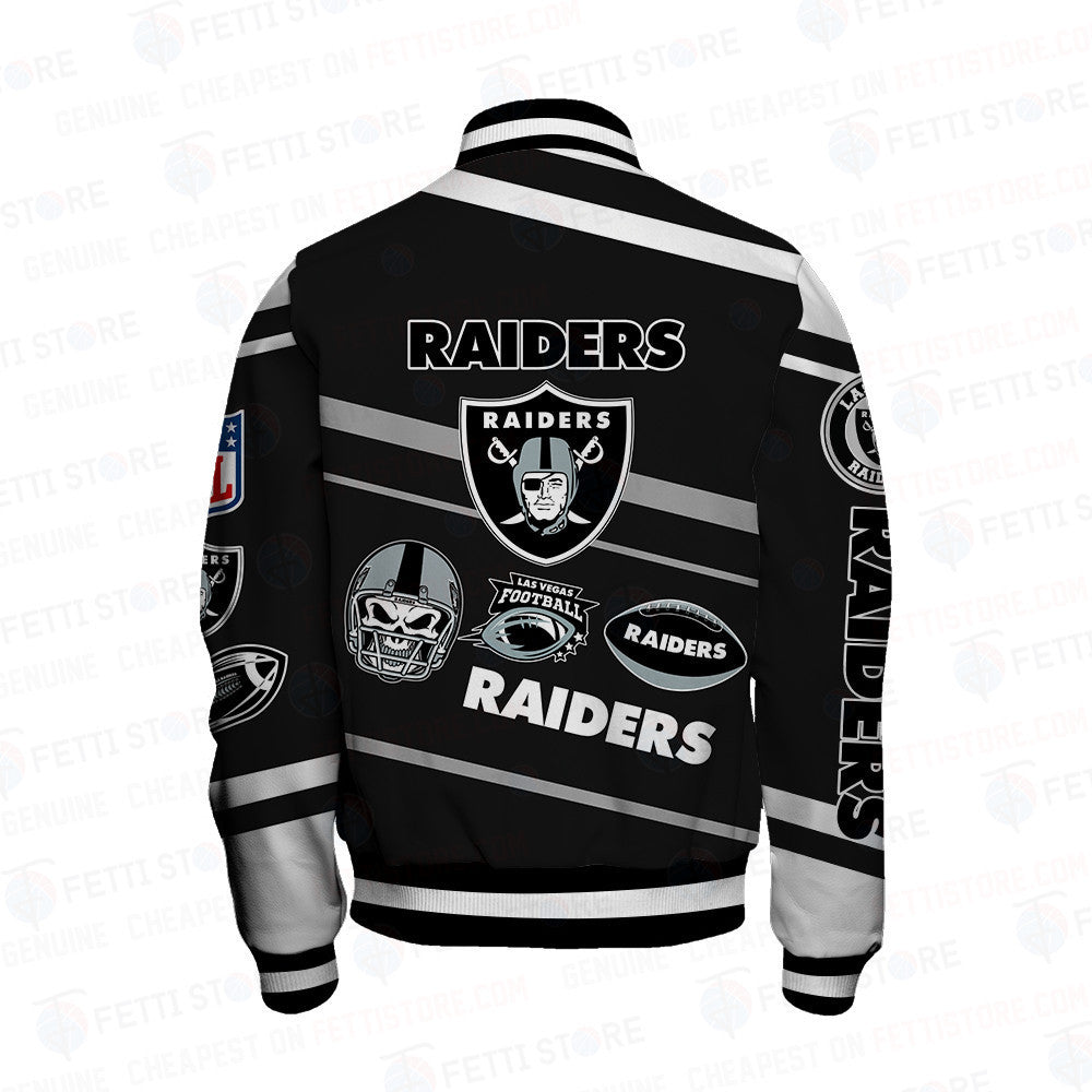 Las Vegas Raiders American Football League Pattern Varsity Jacket - All-Over-Printed Jacket