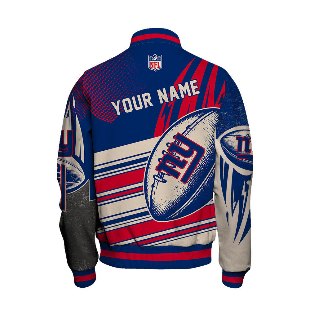 New York Giants - National Football League Customized AOP Varsity Jacket V10 - All-Over-Printed Jacket