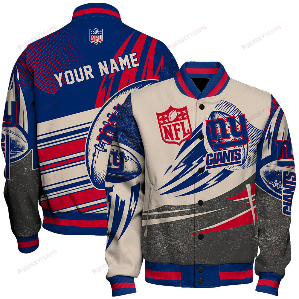 New York Giants - National Football League Customized AOP Varsity Jacket V10 - All-Over-Printed Jacket