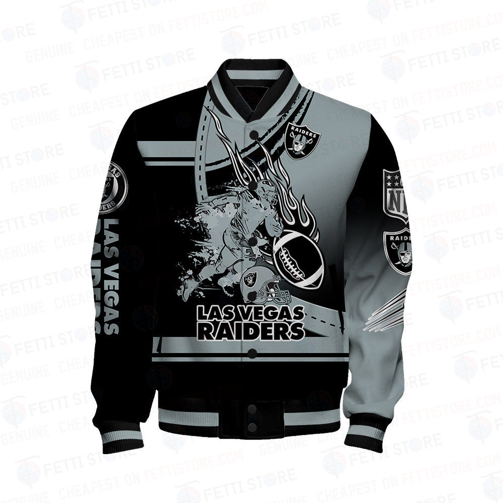 Las Vegas Raiders American Football League Pattern Varsity Jacket SH1 V3 - All-Over-Printed Jacket