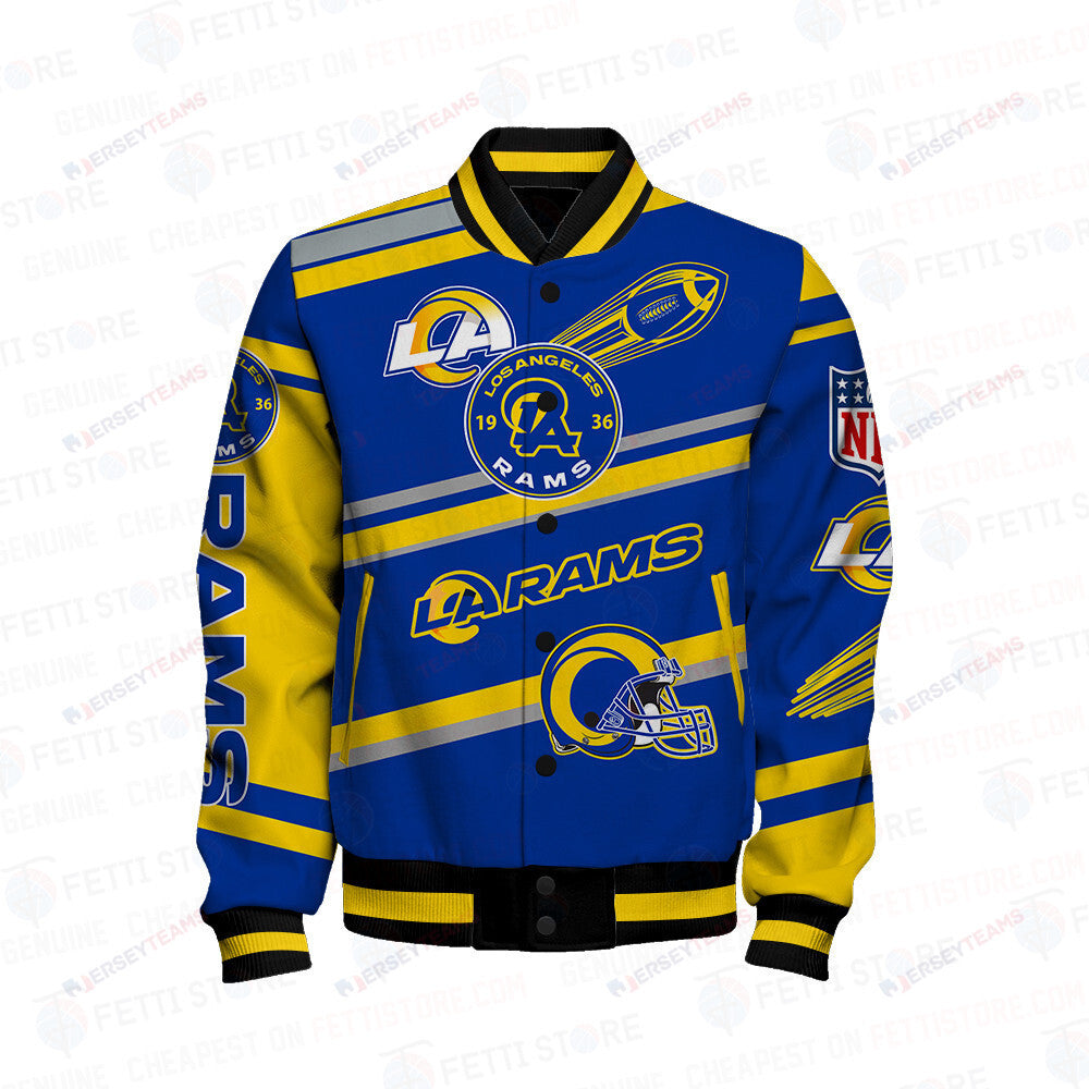 Los Angeles Rams American Football League Pattern Varsity Jacket - All-Over-Printed Jacket
