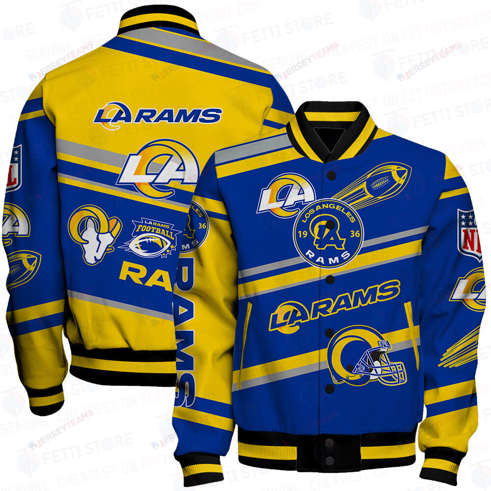 Los Angeles Rams American Football League Pattern Varsity Jacket - All-Over-Printed Jacket