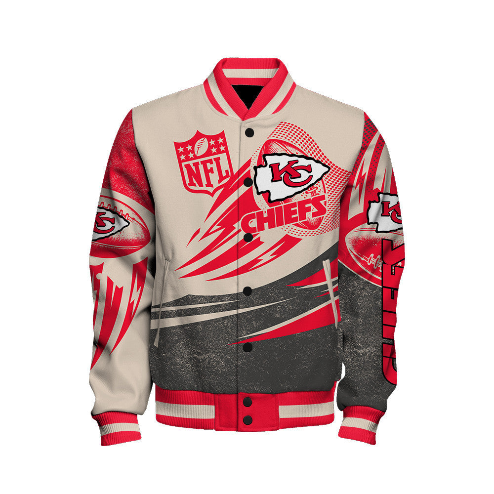 Kansas City Chiefs - National Football League Customized AOP Varsity Jacket V10 - All-Over-Printed Jacket