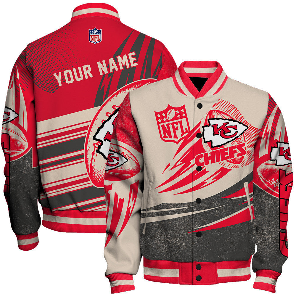 Kansas City Chiefs - National Football League Customized AOP Varsity Jacket V10 - All-Over-Printed Jacket