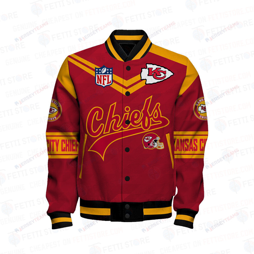 Kansas City Chiefs American Football League Pattern Varsity Jacket SH1 V2 - All-Over-Printed Jacket