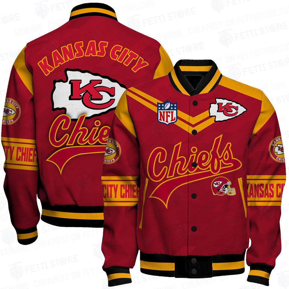 Kansas City Chiefs American Football League Pattern Varsity Jacket SH1 V2 - All-Over-Printed Jacket