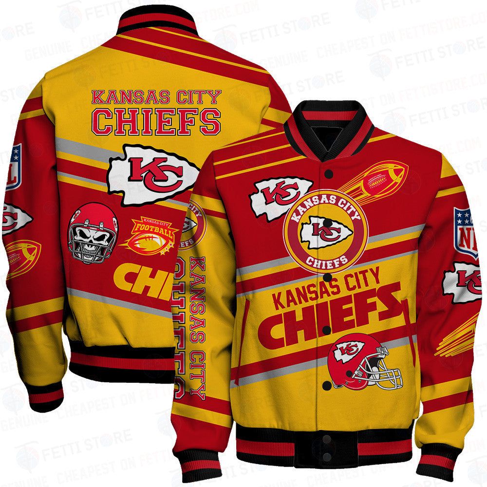 Kansas City Chiefs American Football League Pattern Varsity Jacket - All-Over-Printed Jacket