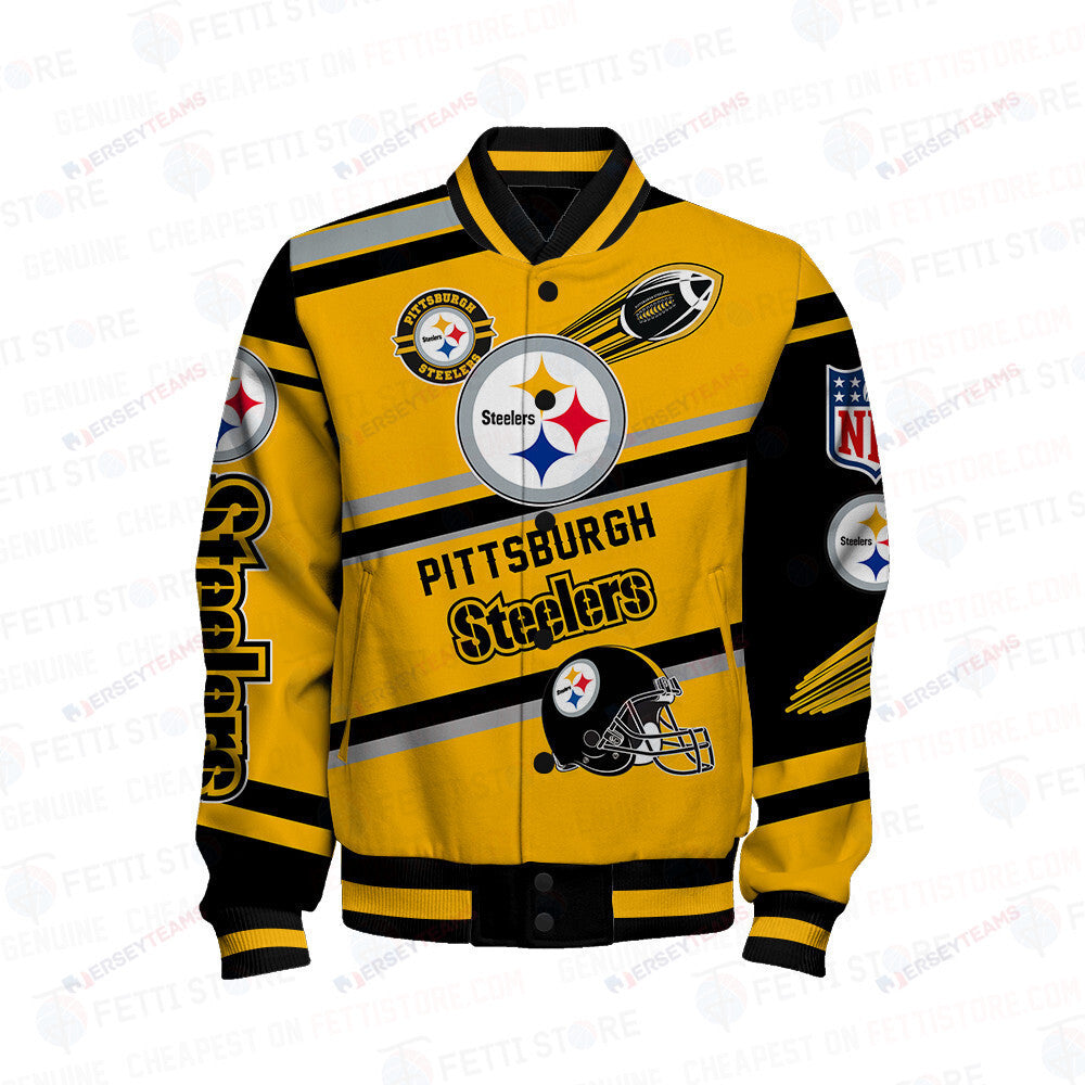 Pittsburgh Steelers American Football League Pattern Varsity Jacket - All-Over-Printed Jacket