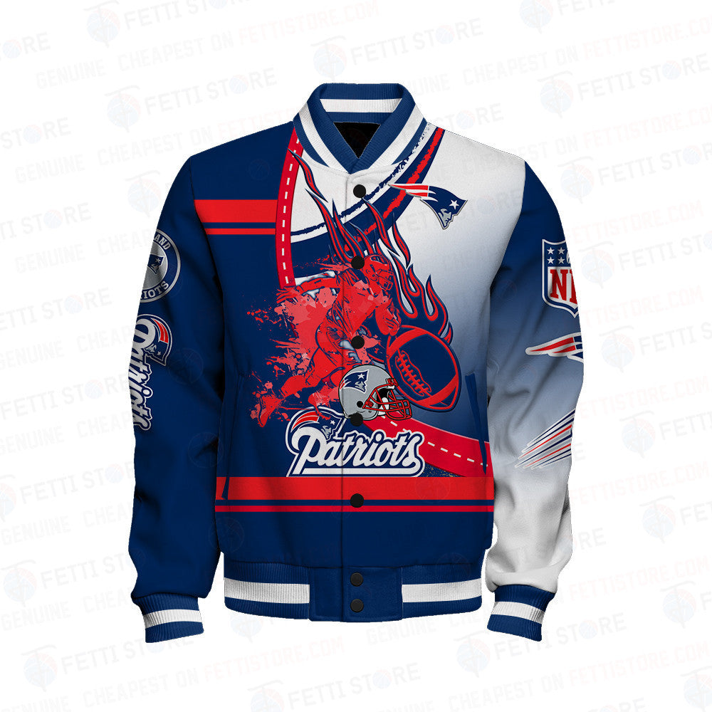 New England Patriots American Football League Pattern Varsity Jacket SH1 V3 - All-Over-Printed Jacket