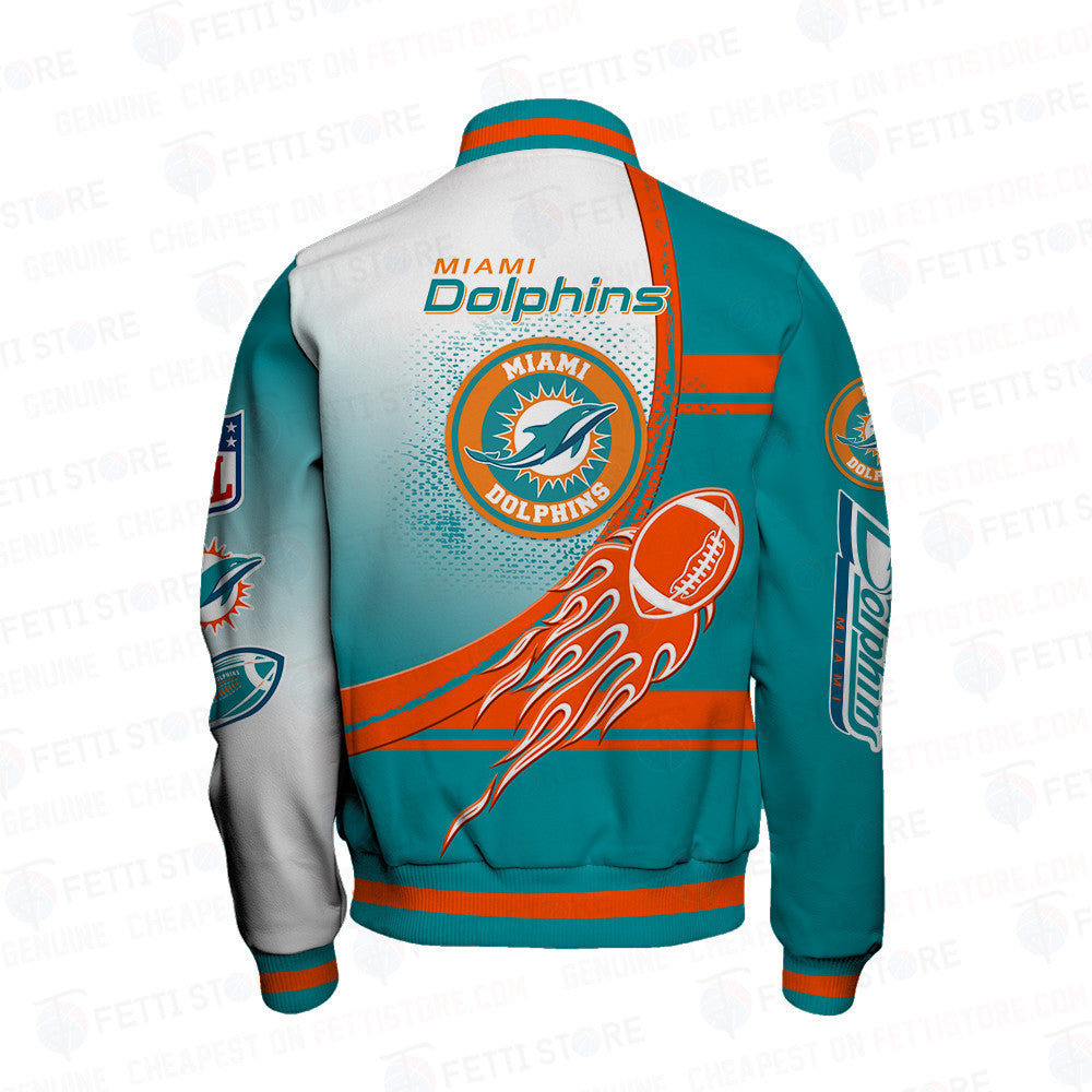 Miami Dolphins American Football League Pattern Varsity Jacket SH1 V3 - All-Over-Printed Jacket