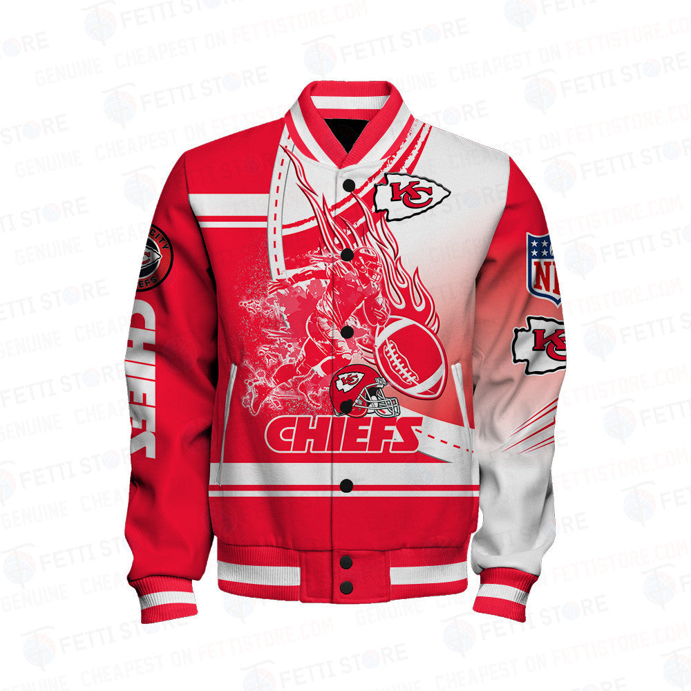 Kansas City Chiefs American Football League Pattern Varsity Jacket SH1 V3 - All-Over-Printed Jacket