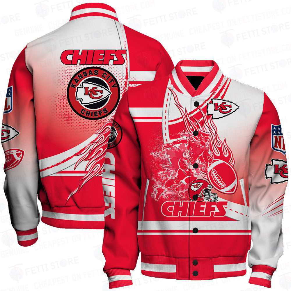 Kansas City Chiefs American Football League Pattern Varsity Jacket SH1 V3 - All-Over-Printed Jacket