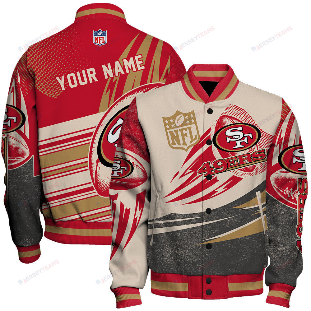 San Francisco 49ers - National Football League Customized AOP Varsity Jacket V10 - All-Over-Printed Jacket