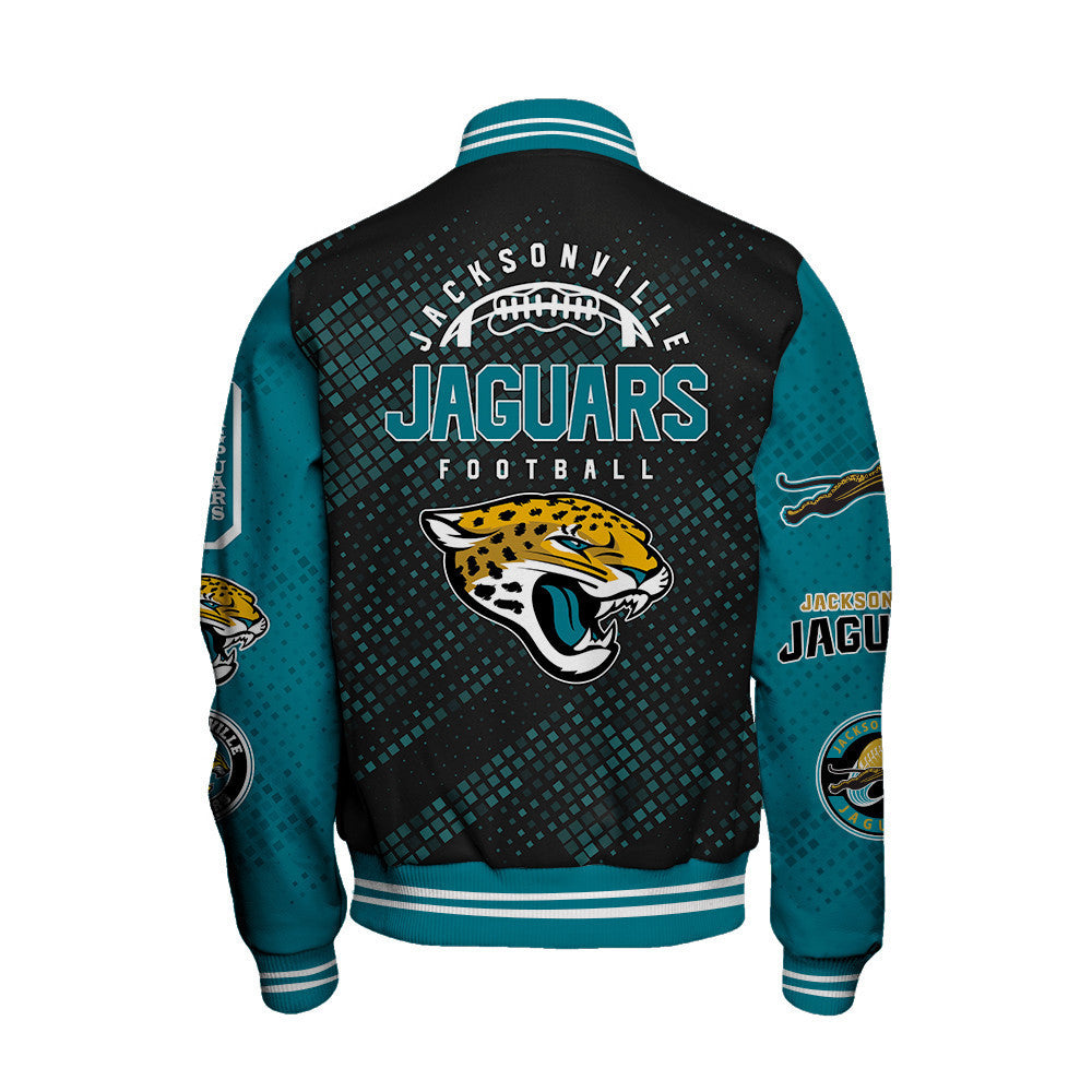 Jacksonville Jaguars National Football League Pattern Varsity Jacket SH1 V3 - All-Over-Printed Jacket