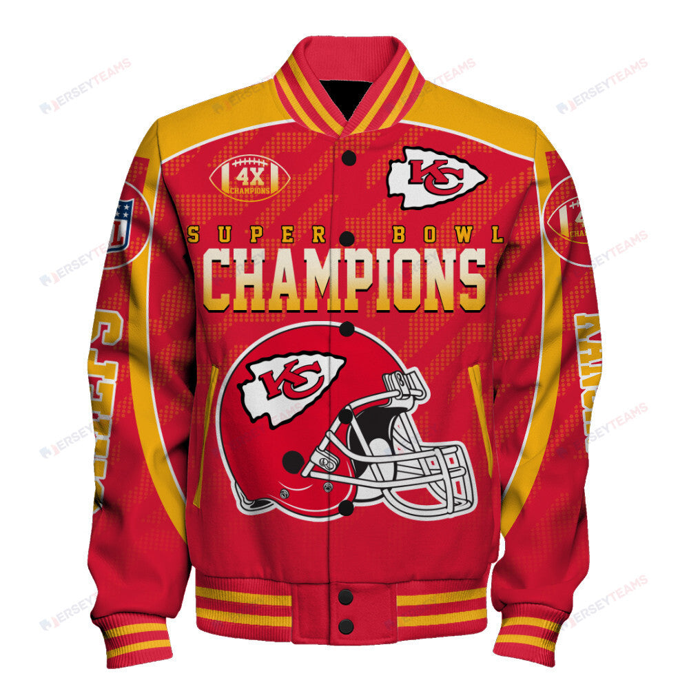 Kansas City Chiefs Super Bowl LVIII Champions Unisex Varsity Jacket SFAT V4 - All-Over-Printed Jacket