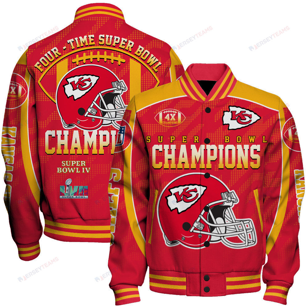 Kansas City Chiefs Super Bowl LVIII Champions Unisex Varsity Jacket SFAT V4 - All-Over-Printed Jacket