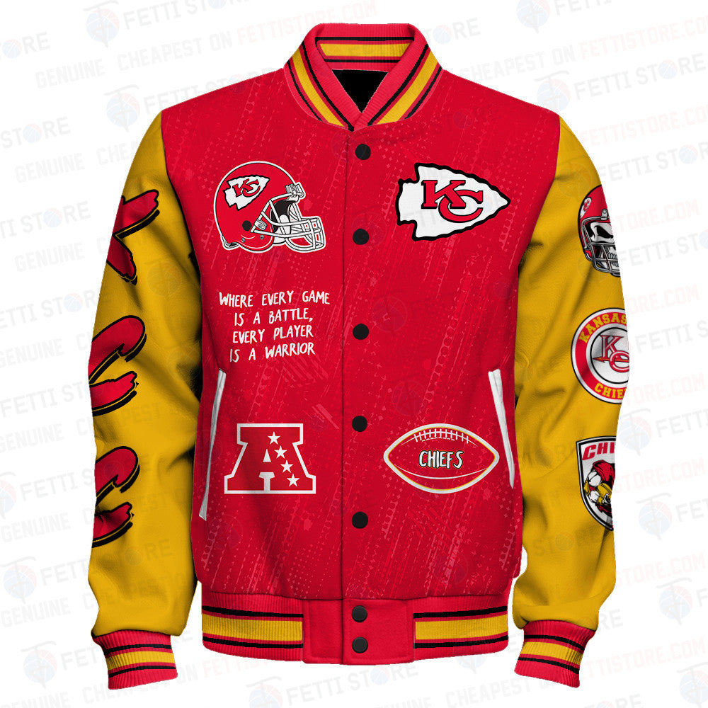 Kansas City Chiefs National Football League Unisex Varsity Jacket SFAT V5 - All-Over-Printed Jacket