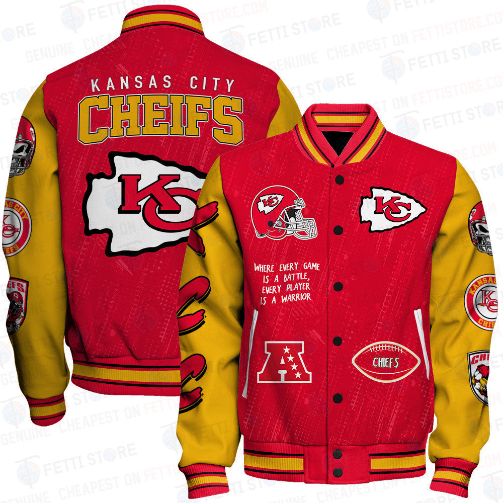 Kansas City Chiefs National Football League Unisex Varsity Jacket SFAT V5 - All-Over-Printed Jacket