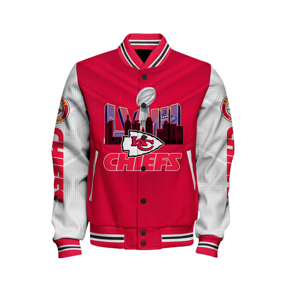 Kansas City Chiefs LVIII This Is Chiefs Varsity Jacket - All-Over-Printed Jacket