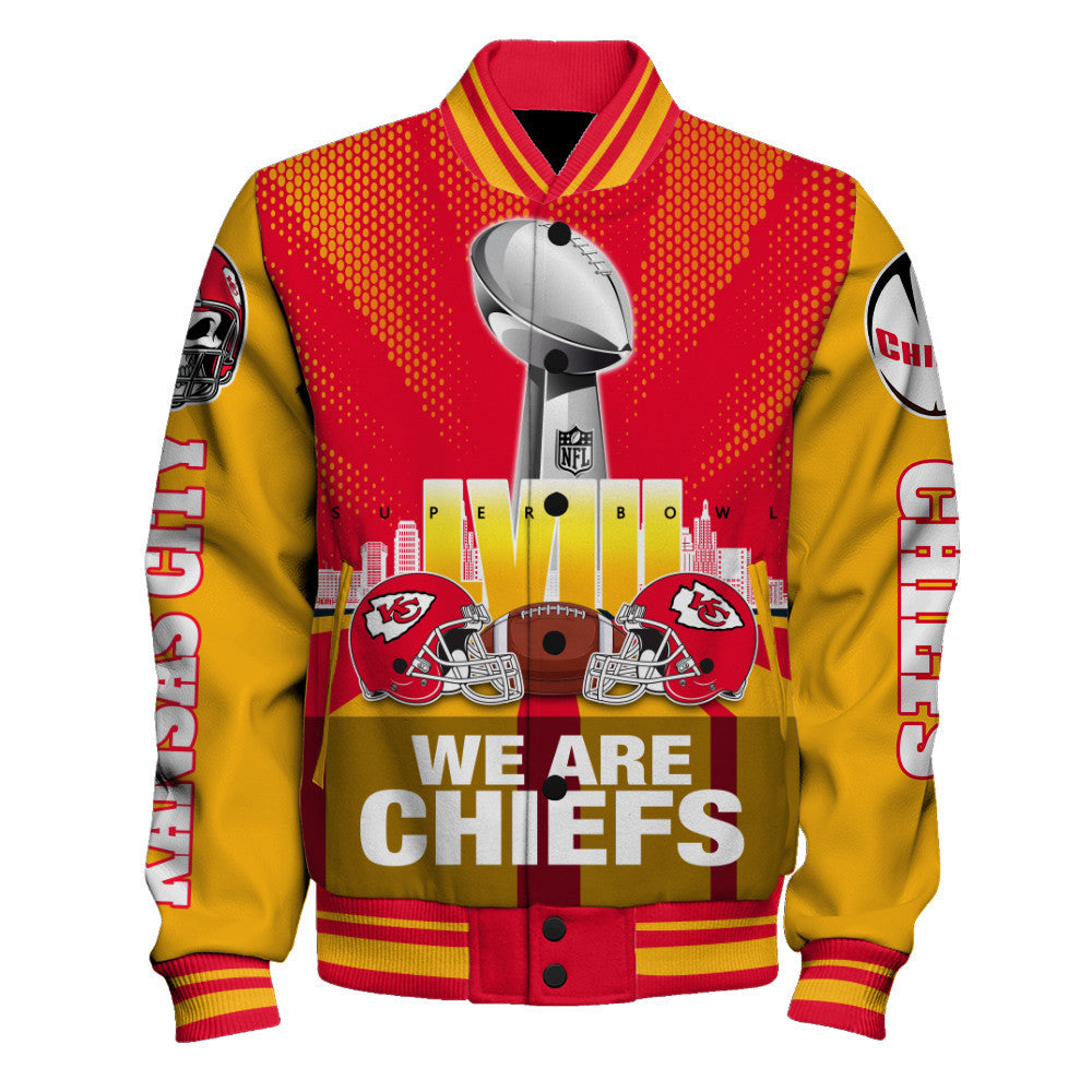 Kansas City Chiefs LVIII We Are Chiefs Varsity Jacket - All-Over-Printed Jacket