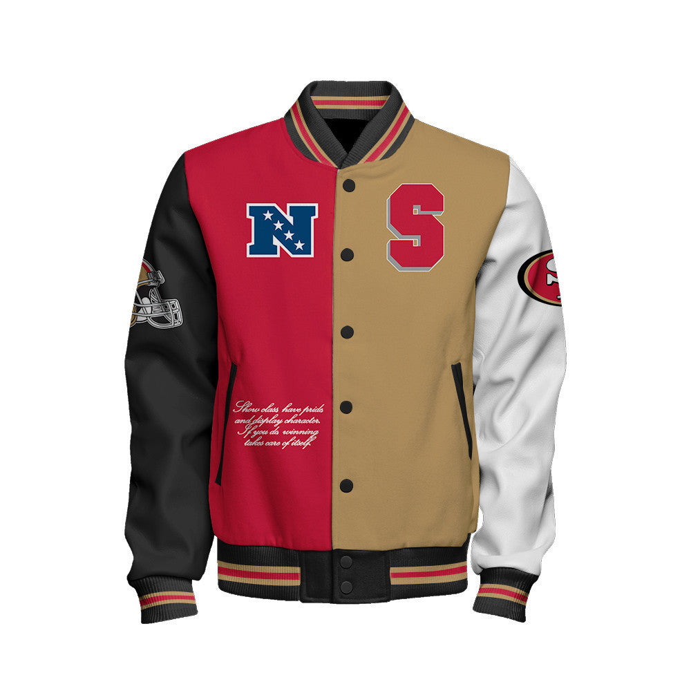 San Francisco 49ers National Football League Varsity Jacket STM V7 - All-Over-Printed Jacket