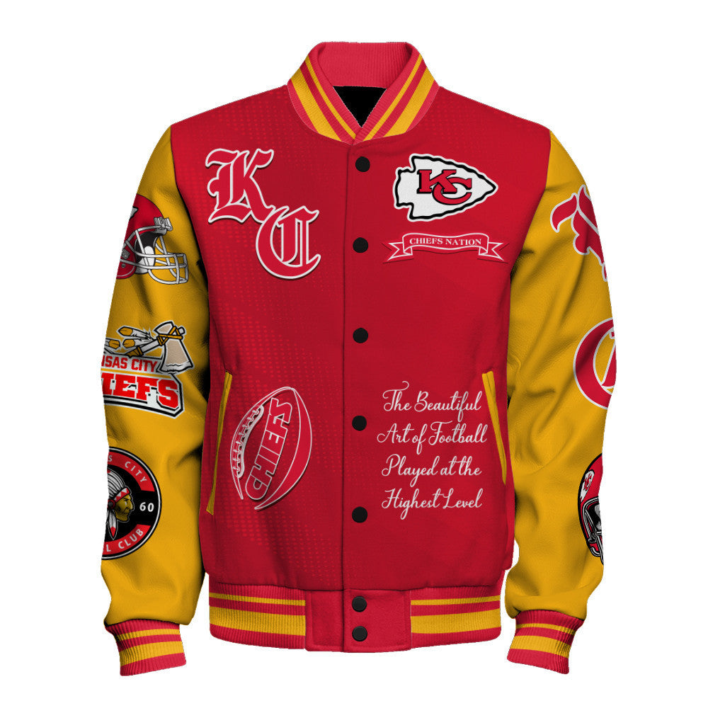 Kansas City Chiefs NFL 2024 American Football Conference Unisex Varsity Jacket V3 - All-Over-Printed Jacket