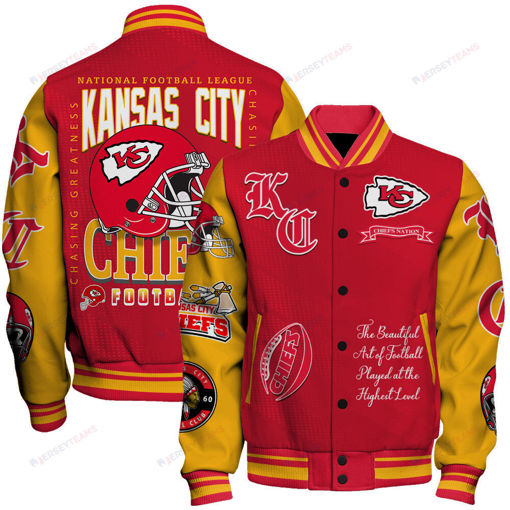 Kansas City Chiefs NFL 2024 American Football Conference Unisex Varsity Jacket V3 - All-Over-Printed Jacket