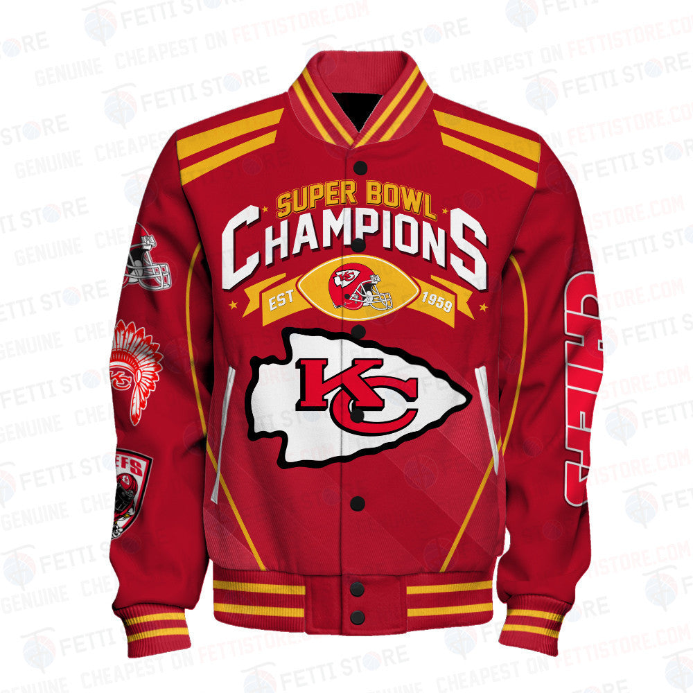 Kansas City Chiefs National Football League Champions Varsity Jacket - All-Over-Printed Jacket