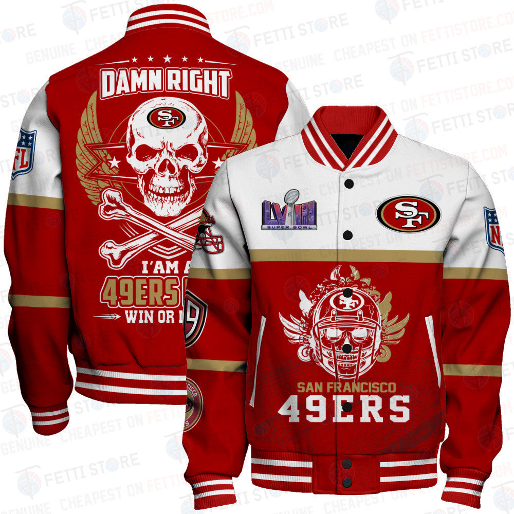 San Francisco 49ers National Football League Varsity Jacket STM V4 - All-Over-Printed Jacket