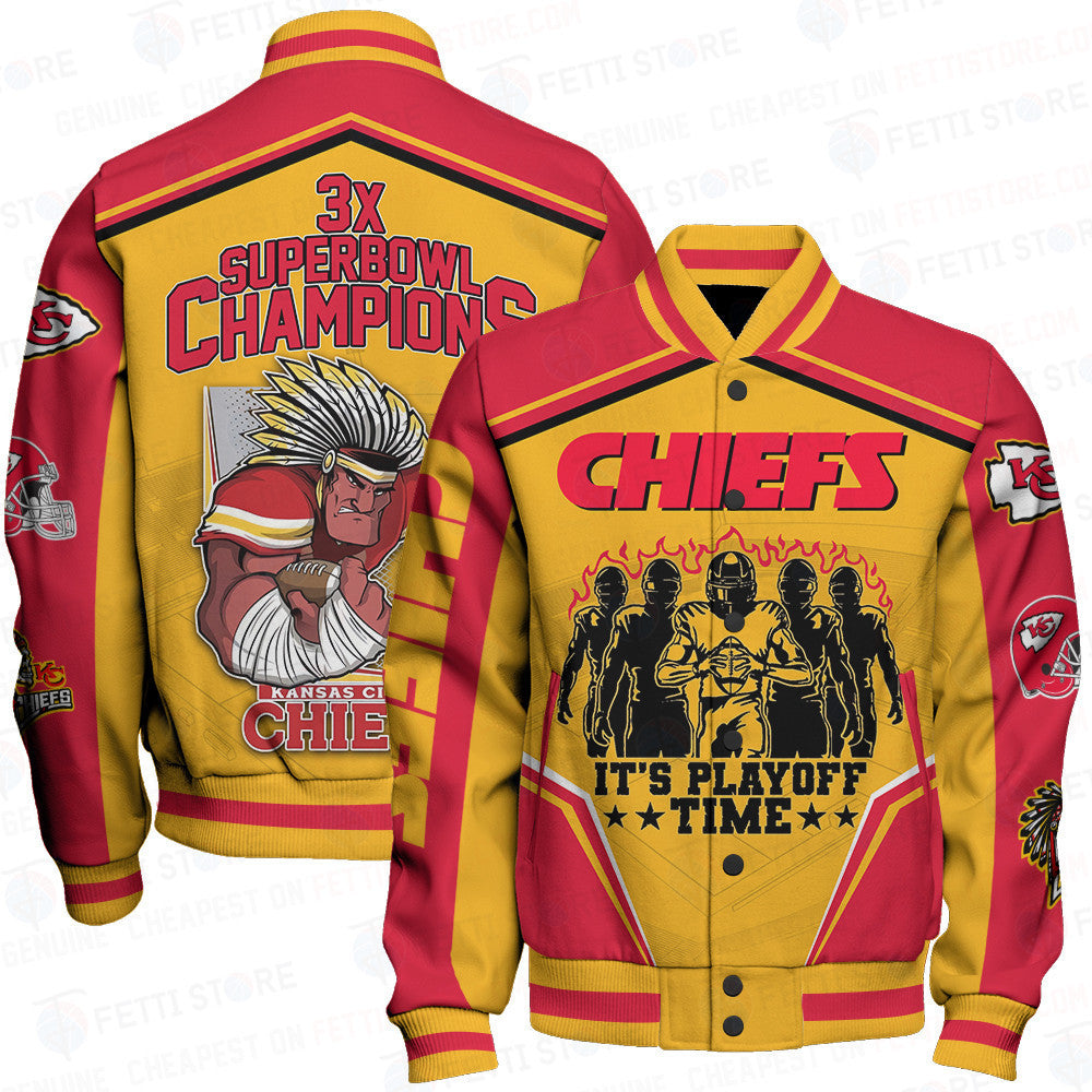 Kansas City Chiefs National Football League Varsity Jacket STM V6 - All-Over-Printed Jacket
