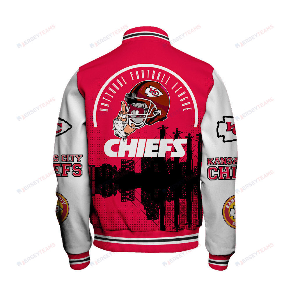 Kansas City Chiefs Team Logo Player Design Varsity Jacket - All-Over-Printed Jacket