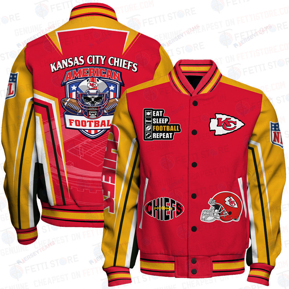 Kansas City Chiefs National Football League Varsity Jacket STM V4 - All-Over-Printed Jacket