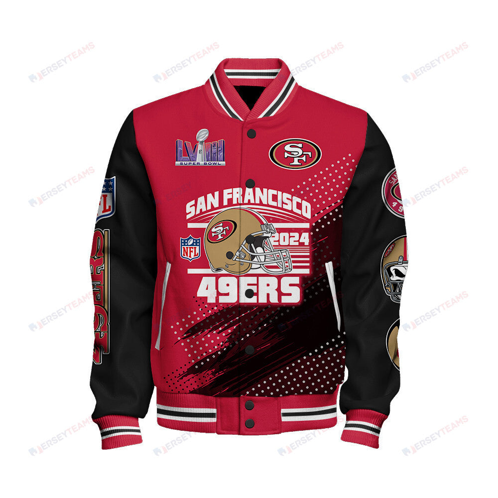 San Francisco 49ers National Football League Varsity Jacket STM V3 - All-Over-Printed Jacket