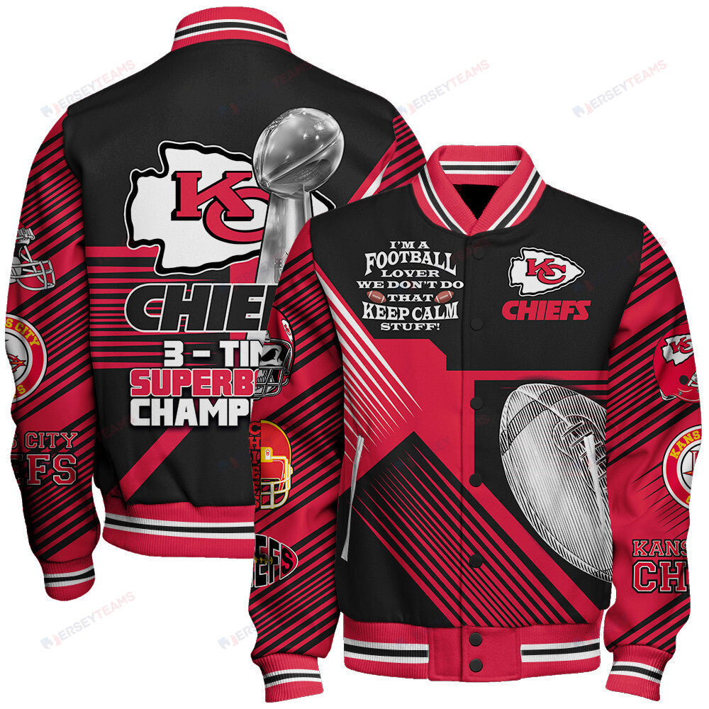 Kansas City Chiefs National Football League Varsity Jacket STM V2 - All-Over-Printed Jacket