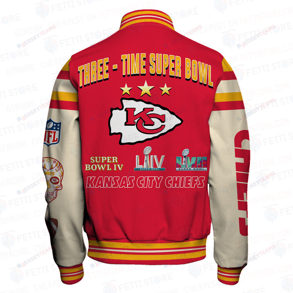 Kansas City Chiefs National Football League Print Varsity Jacket SFAT V2 - All-Over-Printed Jacket