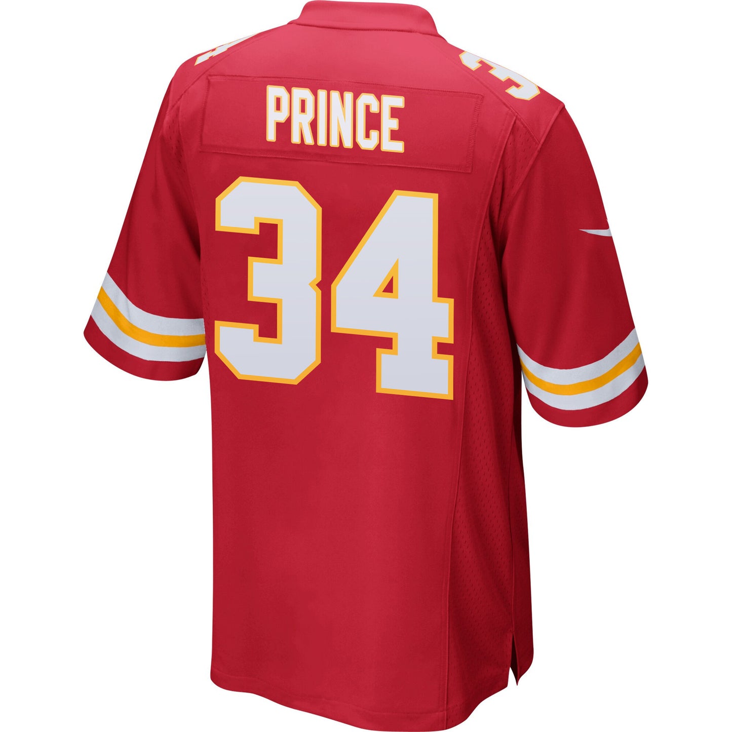 Deneric Prince 34 Kansas City Chiefs AFC Champions Patch Game Men Jersey - Red