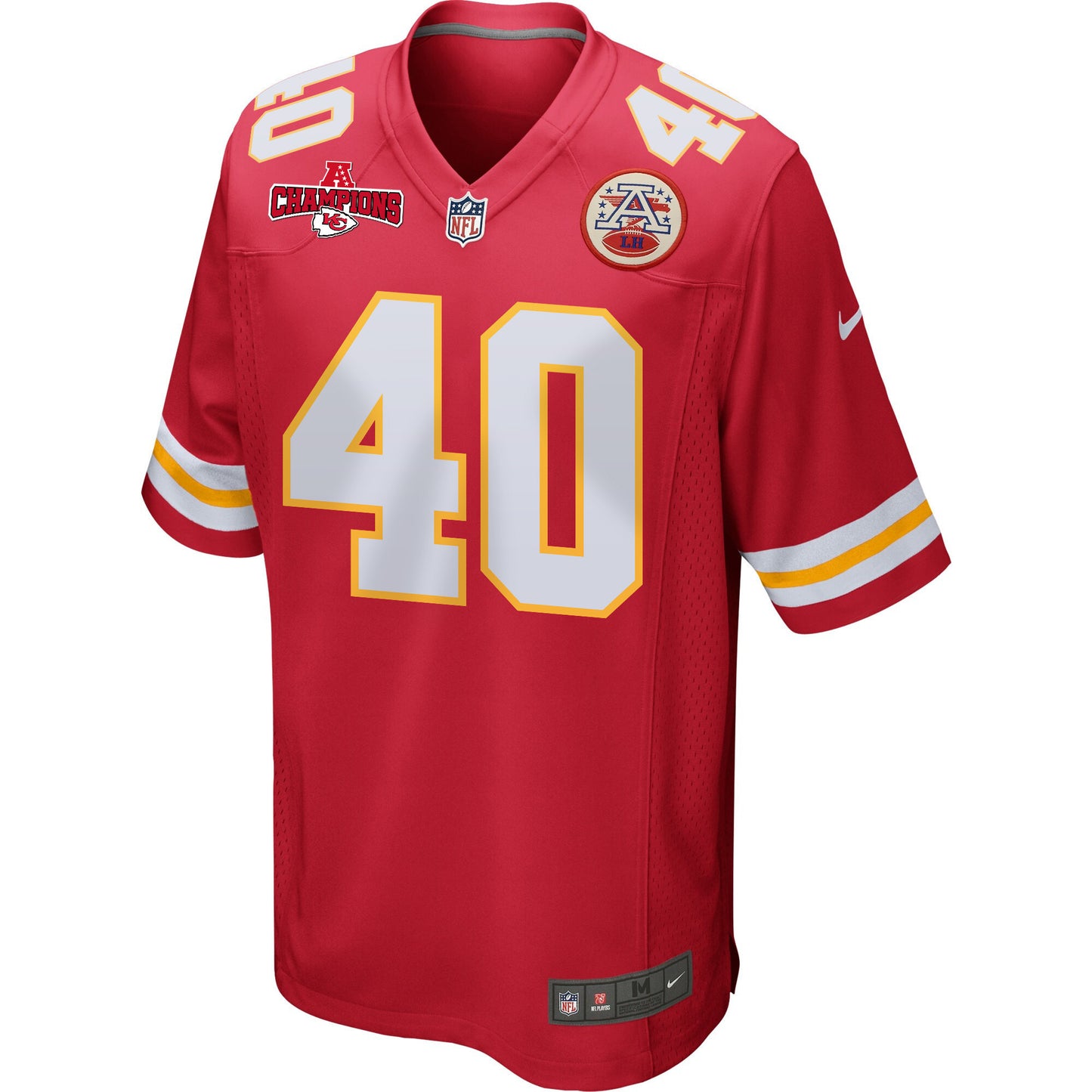 Ekow Boye-Doe 40 Kansas City Chiefs AFC Champions Patch Game Men Jersey - Red