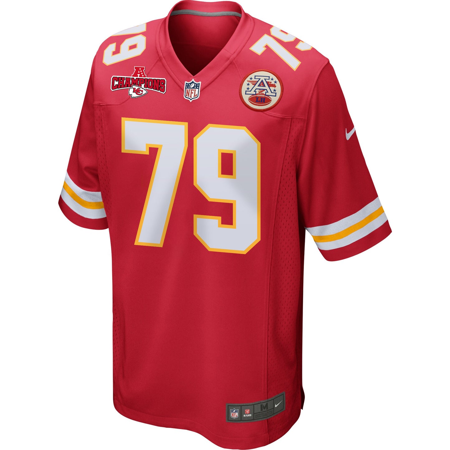 Donovan Smith 79 Kansas City Chiefs AFC Champions Patch Game Men Jersey - Red