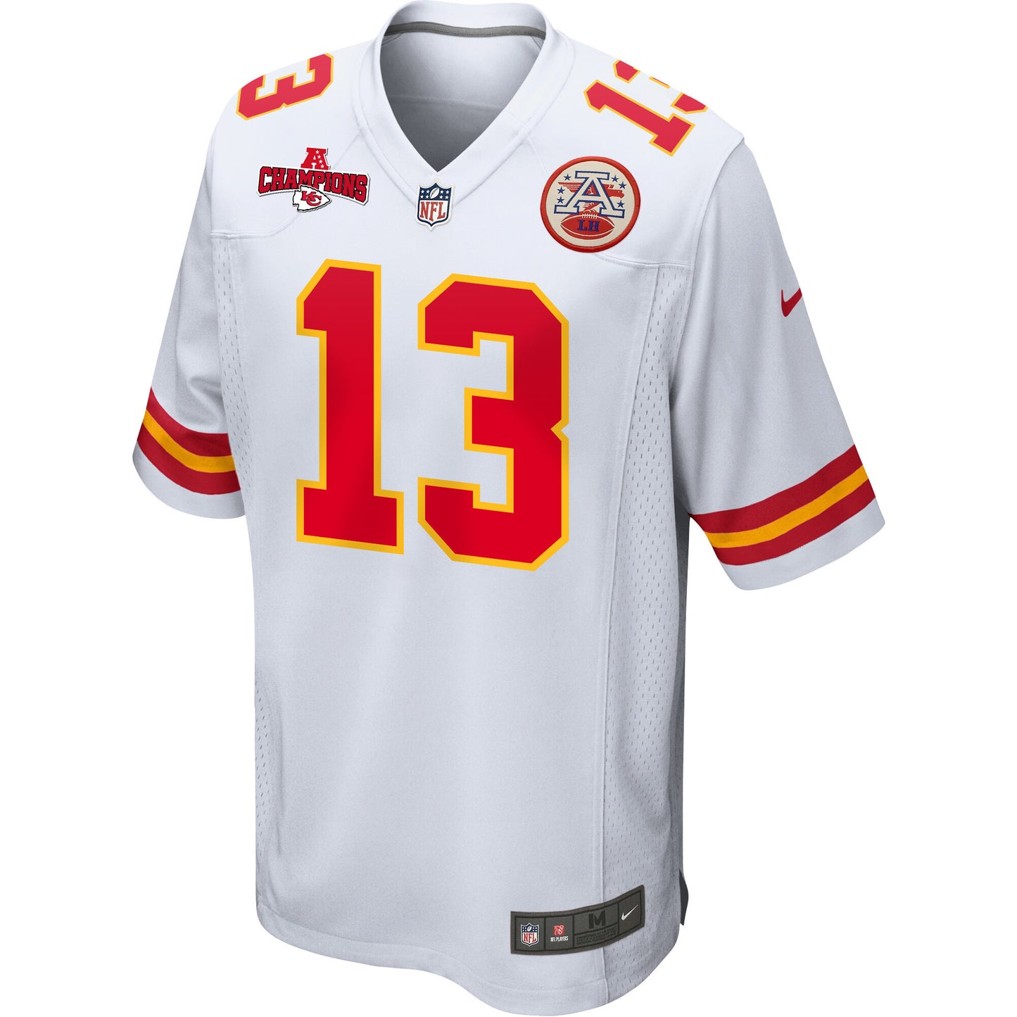 Chris Oladokun 13 Kansas City Chiefs AFC Champions Patch Game Men Jersey - White