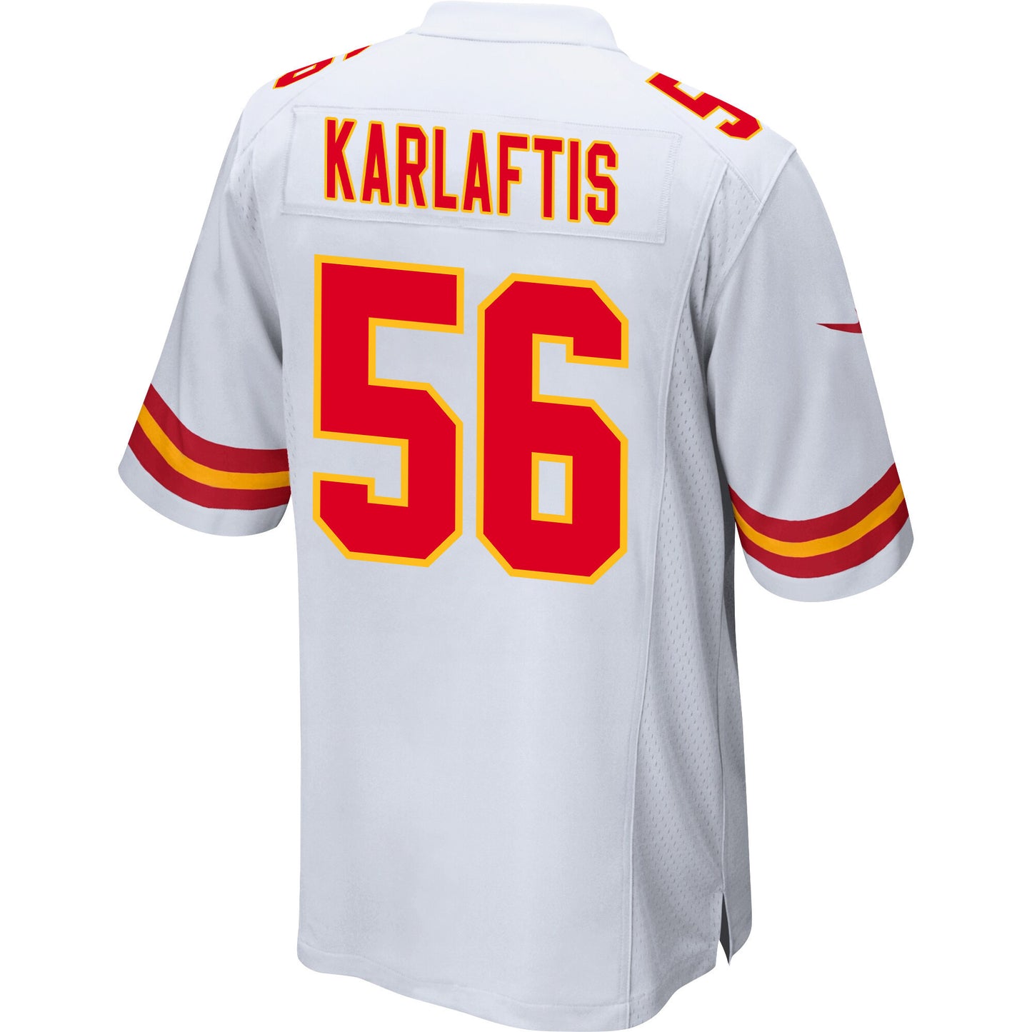 George Karlaftis 56 Kansas City Chiefs AFC Champions Patch Game Men Jersey - White