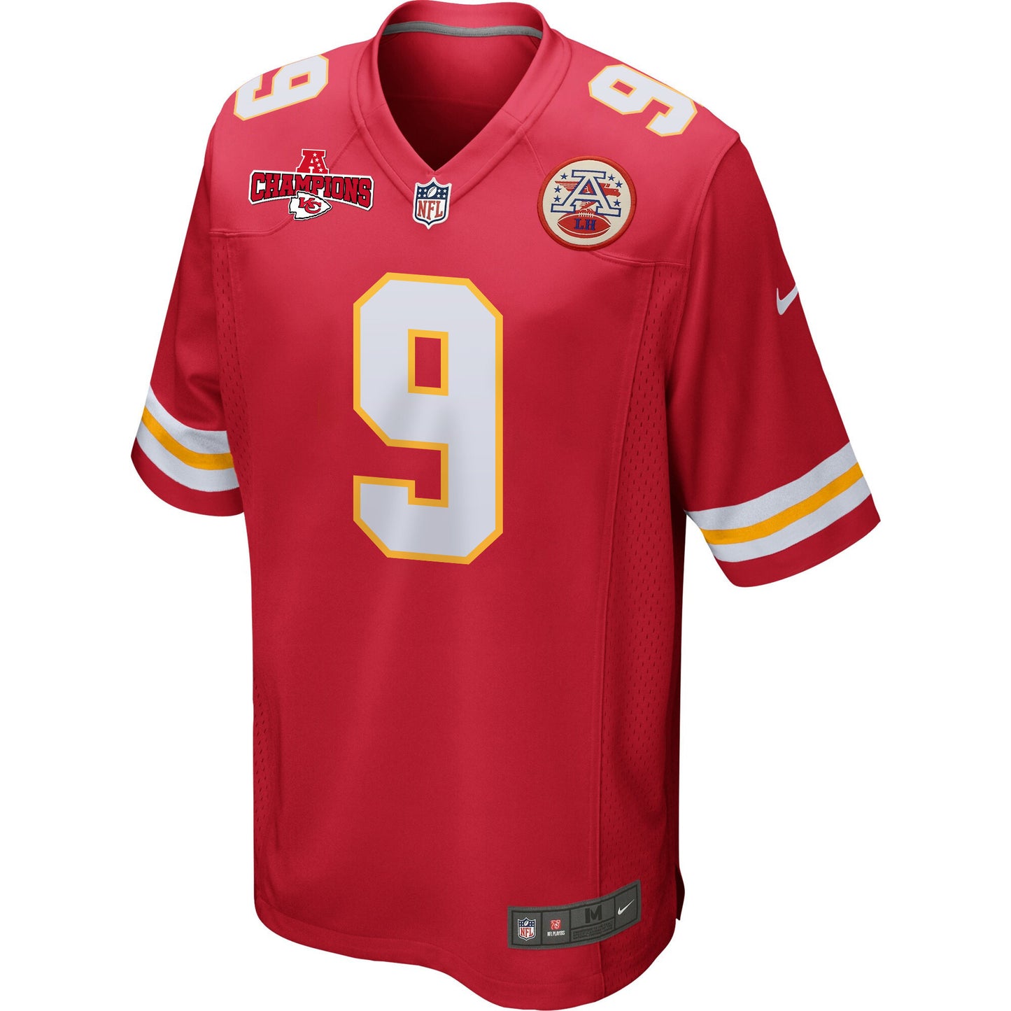 Blaine Gabbert 9 Kansas City Chiefs AFC Champions Patch Game Men Jersey - Red