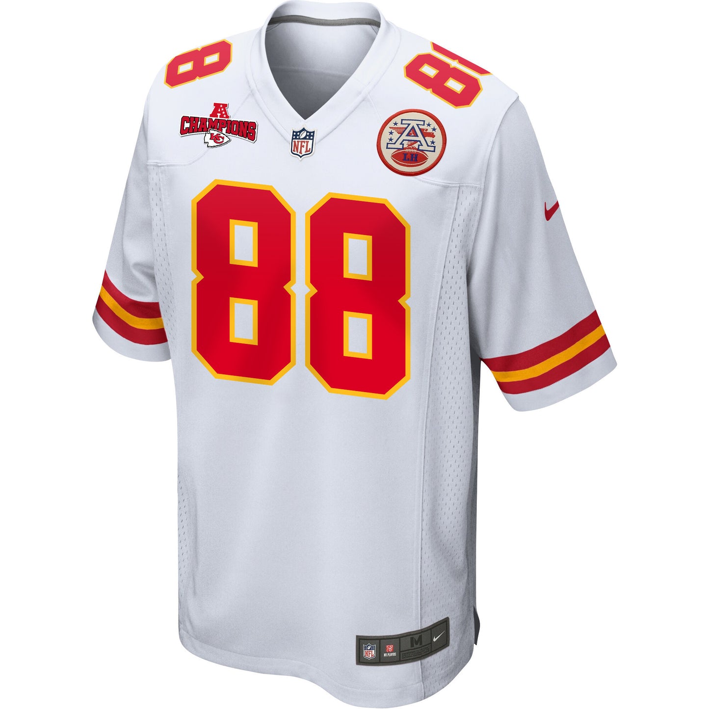 Jody Fortson 88 Kansas City Chiefs AFC Champions Patch Game Men Jersey - White