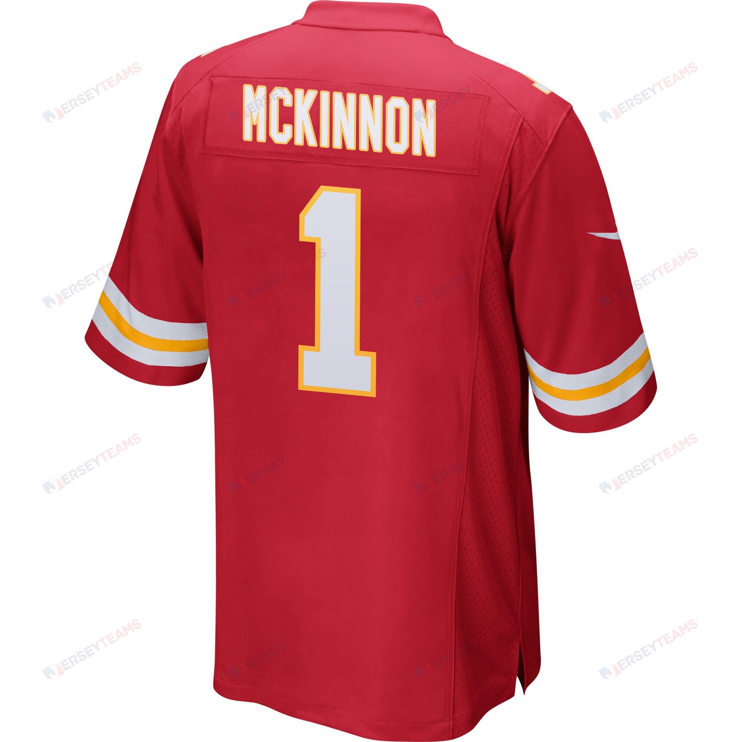Jerick McKinnon 1 Kansas City Chiefs AFC Champions Patch Game Men Jersey - Red