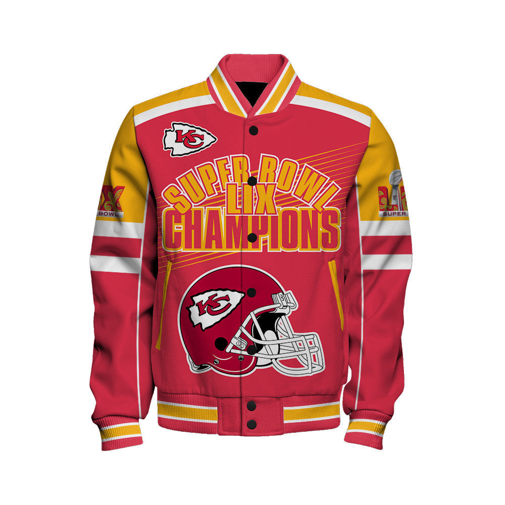 Kansas City Chiefs Super Bowl LIX Achieve Dream Varsity Jacket - All-Over-Printed Jacket