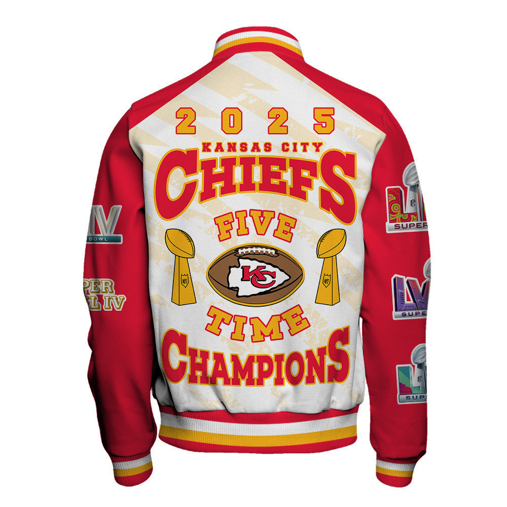 Kansas City Chiefs Super Bowl LIX Champions The King Of The Field Varsity Jacket - All-Over-Printed Jacket