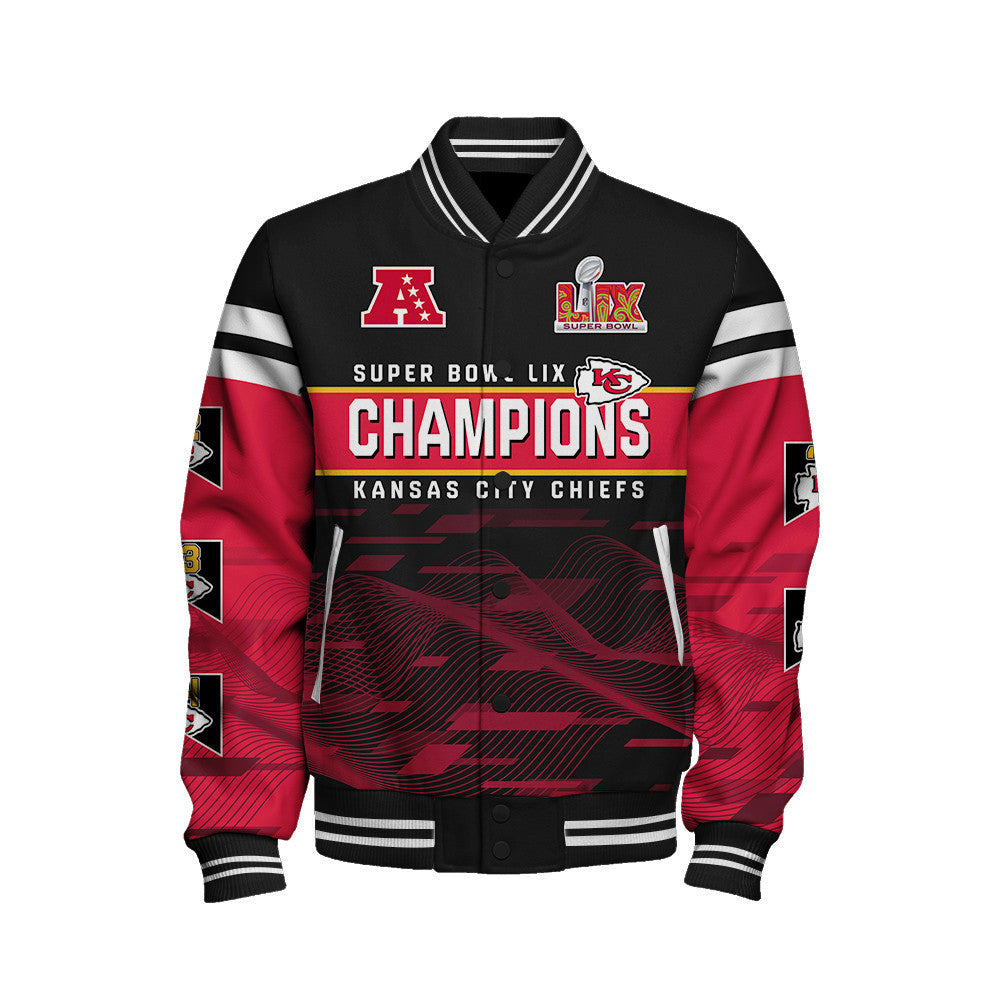 Kansas City Chiefs Super Bowl LIX Champions 2024 Varsity Jacket - All-Over-Printed Jacket