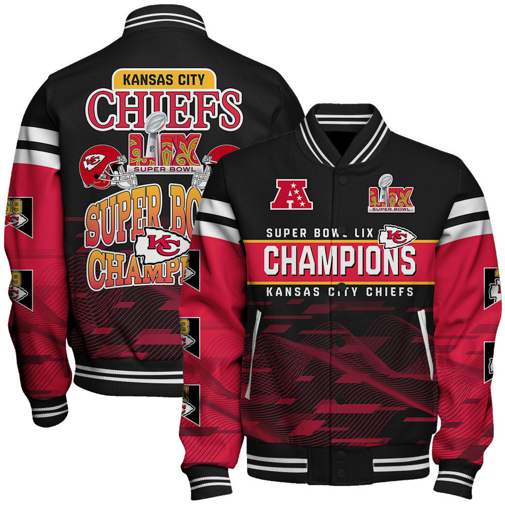 Kansas City Chiefs Super Bowl LIX Champions 2024 Varsity Jacket - All-Over-Printed Jacket