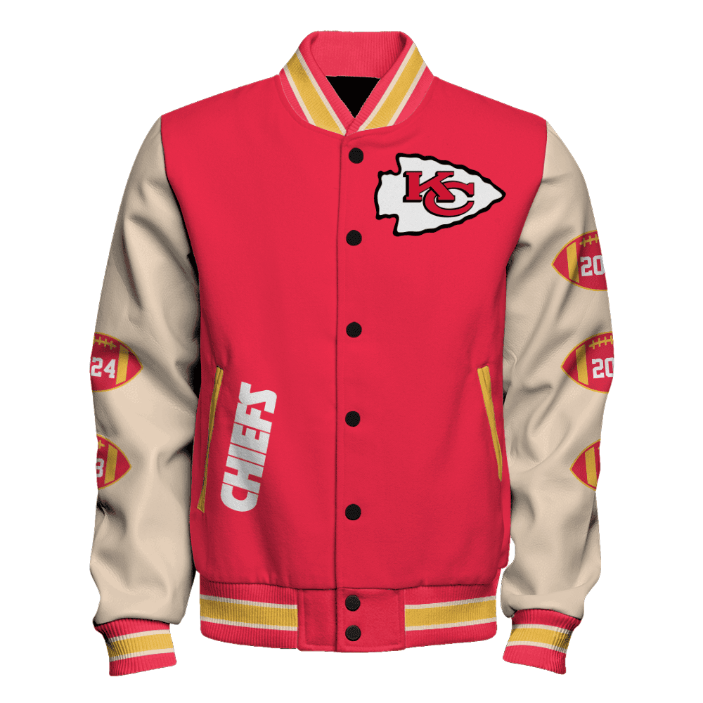 Kansas City Chiefs Super Bowl LIX Champions Where Champions Are Made Varsity Jacket - All-Over-Printed Jacket