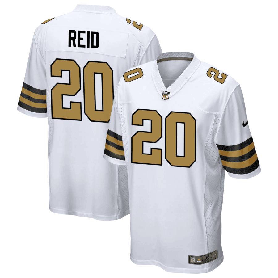 Justin Reid 20 New Orleans Saints Game Jersey - White, Men Jersey